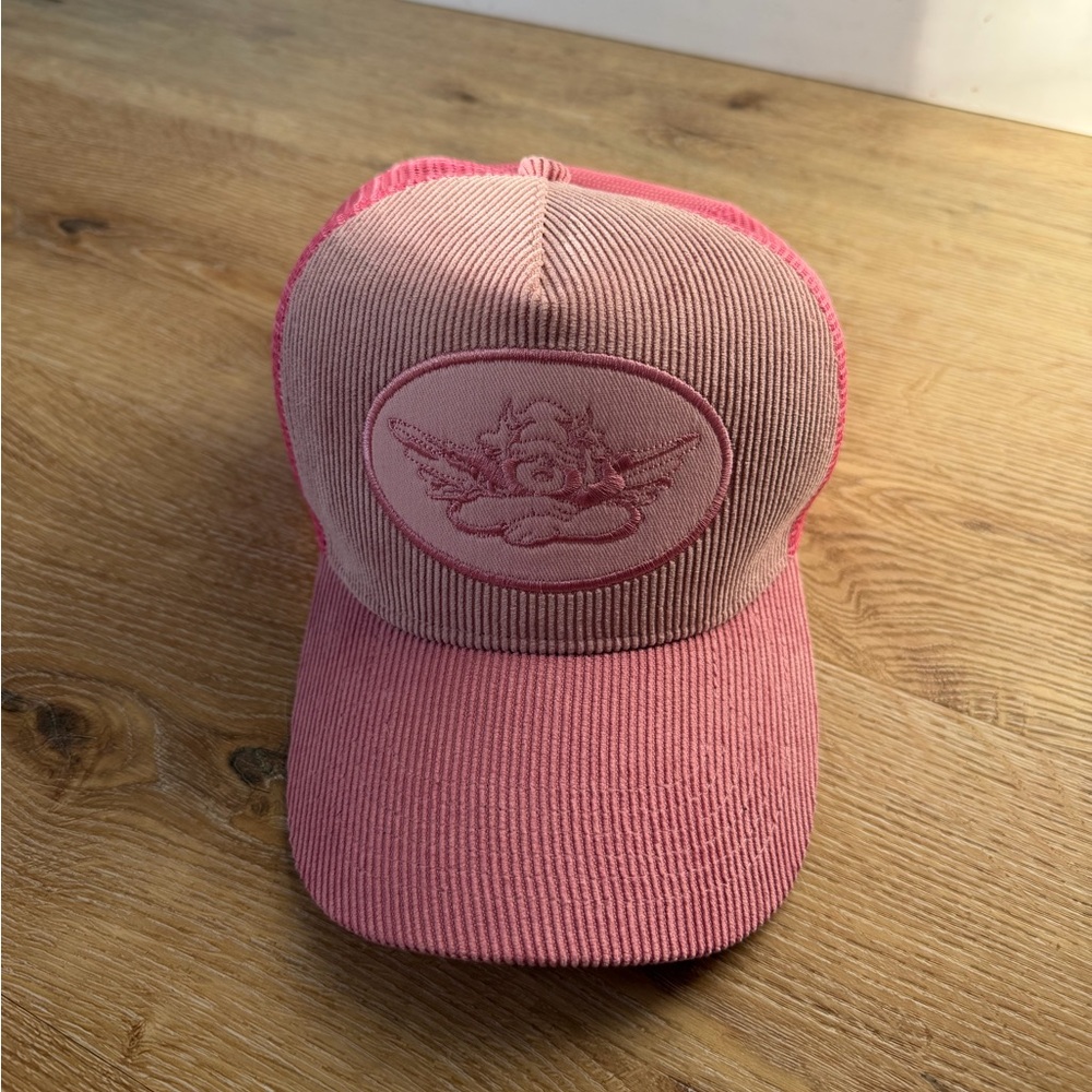 Boys Lie Pink Corduroy Trucker Hat